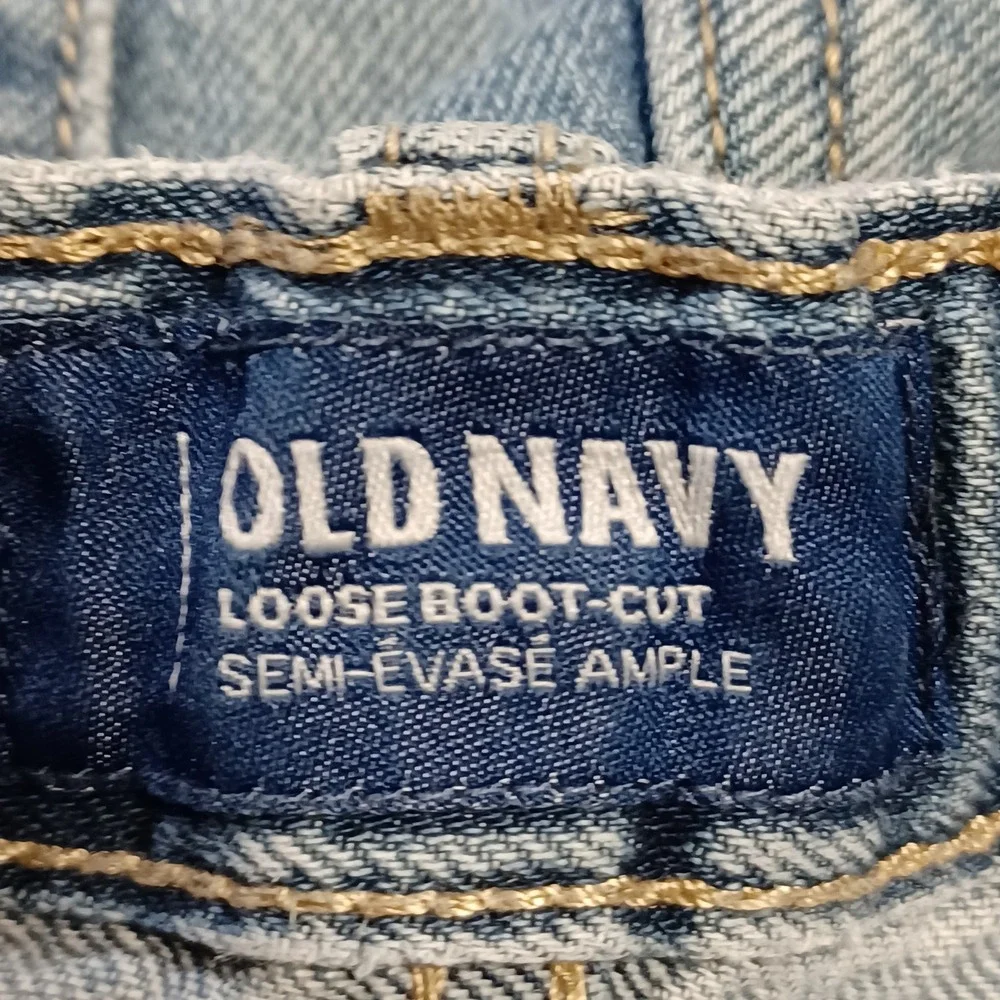 Old Navy Boys Didley Bootcut Jeans Light‎ Wash Adjustable Waist Size 18 Regular